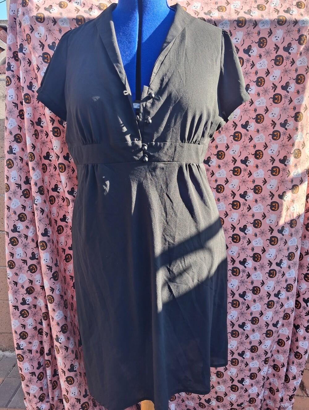 Old Navy Black V-Neck Empire Midi Dress